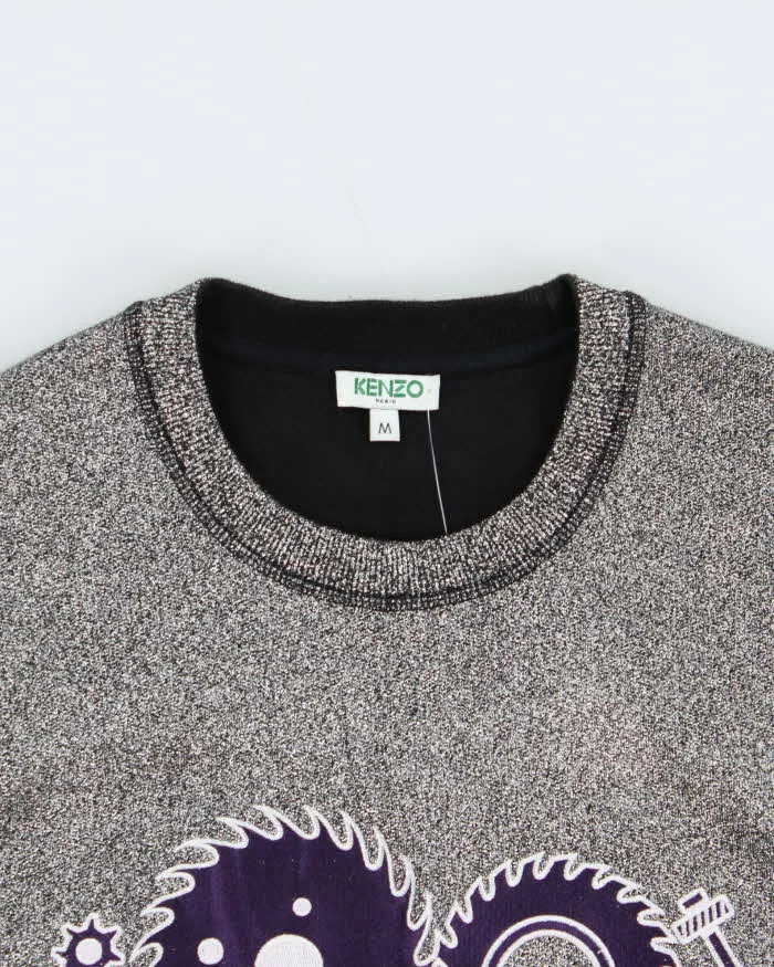 Vintage Kenzo Mechanic Metallic Glitter Crewneck Sweatshirt - M sold by Rokit product image thumbnail 4