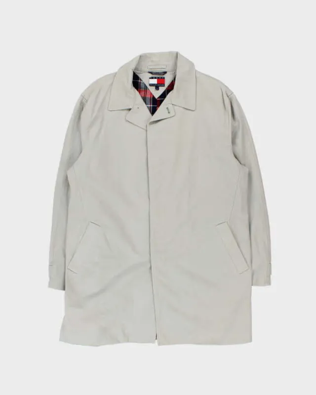 Vintage 1990s Tommy Hilfiger Beige Cotton Classic Mac - L sold by Rokit
