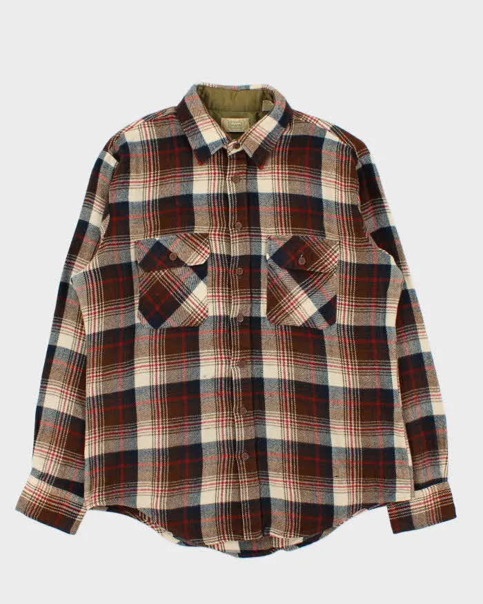 Vintage 1980s Sears Plaid Long Sleeve Flannel Shirt - L sold by Rokit
