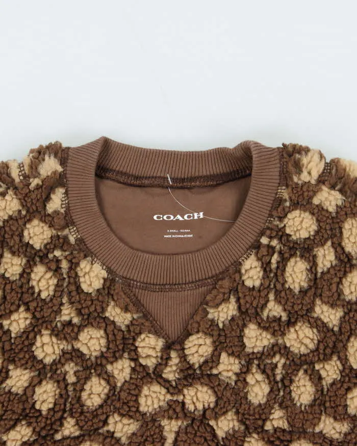 Coach Signature Fluffy Sherpa Crewneck Sweatshirt - XS sold by Rokit product image thumbnail 3