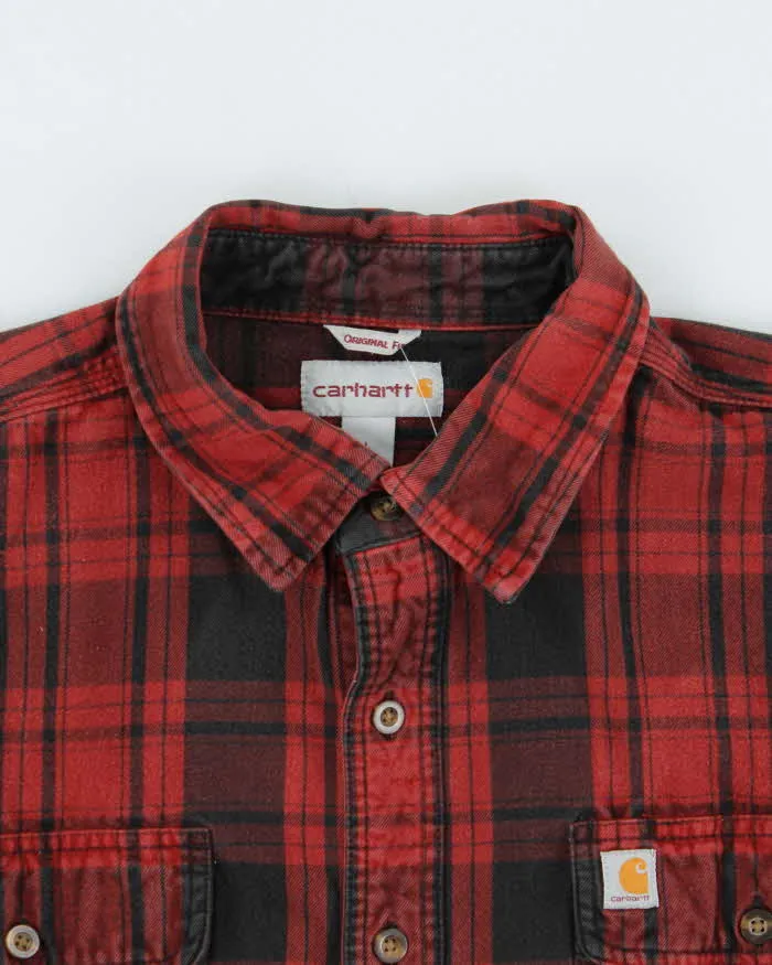 Vintage Carhartt Thick Cotton Plaid Long Sleeve Relaxed Fit Flannel Shirt - L sold by Rokit product image thumbnail 3