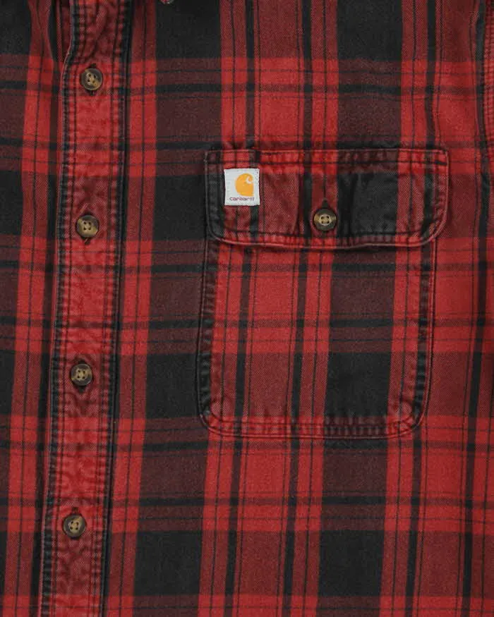 Vintage Carhartt Thick Cotton Plaid Long Sleeve Relaxed Fit Flannel Shirt - L sold by Rokit product image thumbnail 4