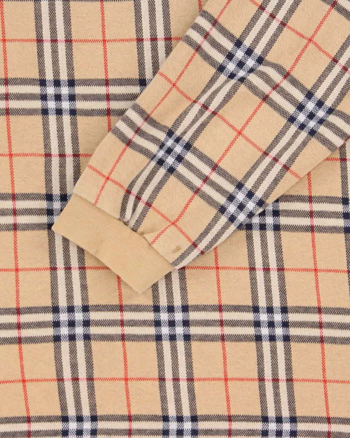 Vintage 1980s Burberry Nova-Check Long Sleeve Polo Shirt - L sold by Rokit product image thumbnail 4