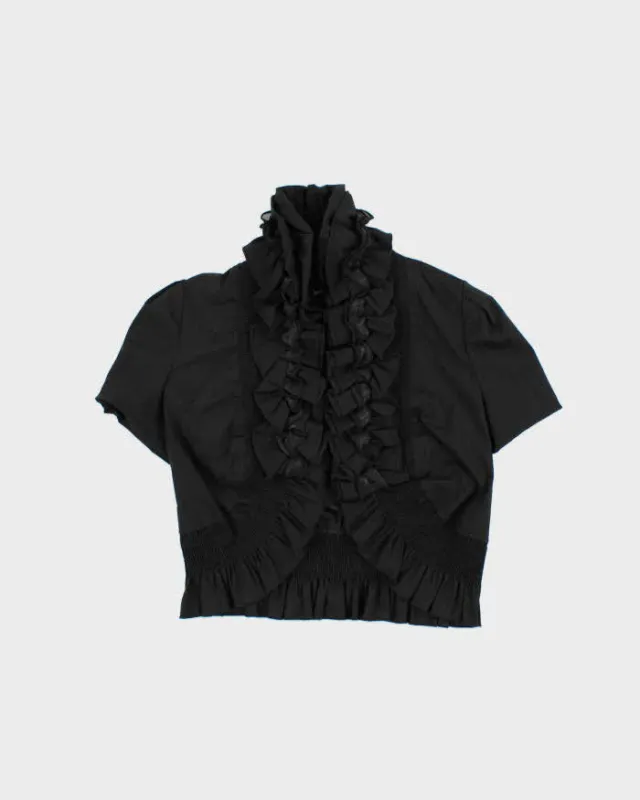 Vintage Y2k 00s Le Chateau Ruffle Bolero Top - S sold by Rokit