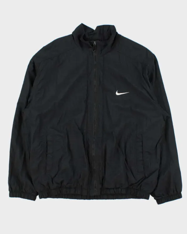 Vintage 1990s Black Nike Shell Full-Zip Windbreaker Jacket - L sold by Rokit