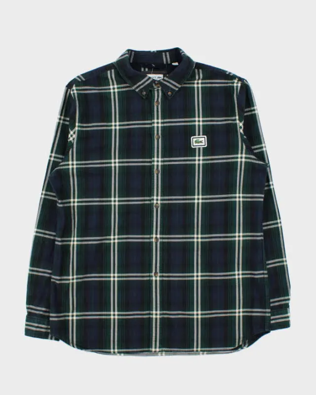 Vintage Lacoste Tartan Thick Cotton Long Sleeve Shirt - L sold by Rokit