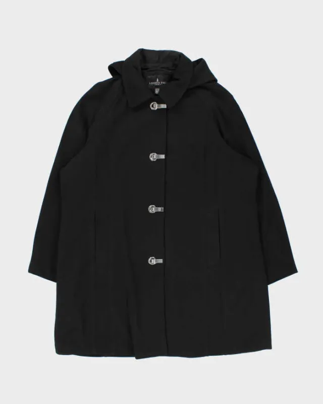 Vintage 00s Women's Black London Fog Weatherproof Hooded Overcoat - XL sold by Rokit