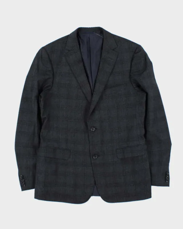 Vintage Z Zegna Wool Checked Single Breasted Blazer - L sold by Rokit