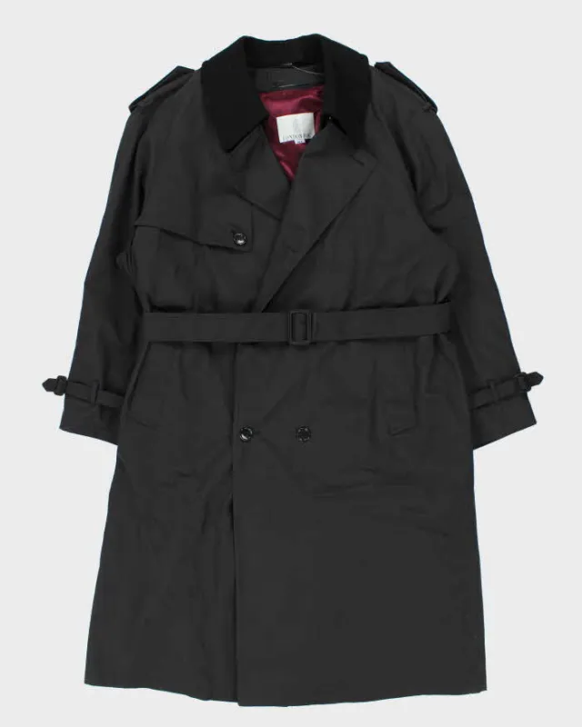 Vintage 1990s Black London Fog Insulated Weatherproof Trench Coat - M sold by Rokit