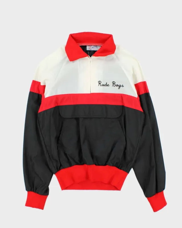 Vintage Rude Boys Embroidered Quarter-zip Jacket - M sold by Rokit