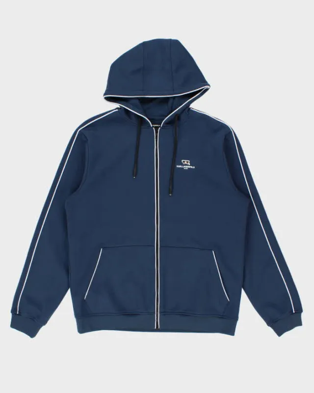 Vintage Karl Lagerfield Poly Zip-Up Hoodie - L sold by Rokit