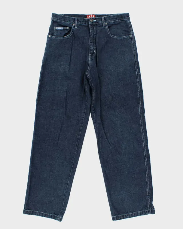 Vintage Y2K 00s Exco Embroidered Dark Denim Wide Leg Jeans - W34 L32 sold by Rokit
