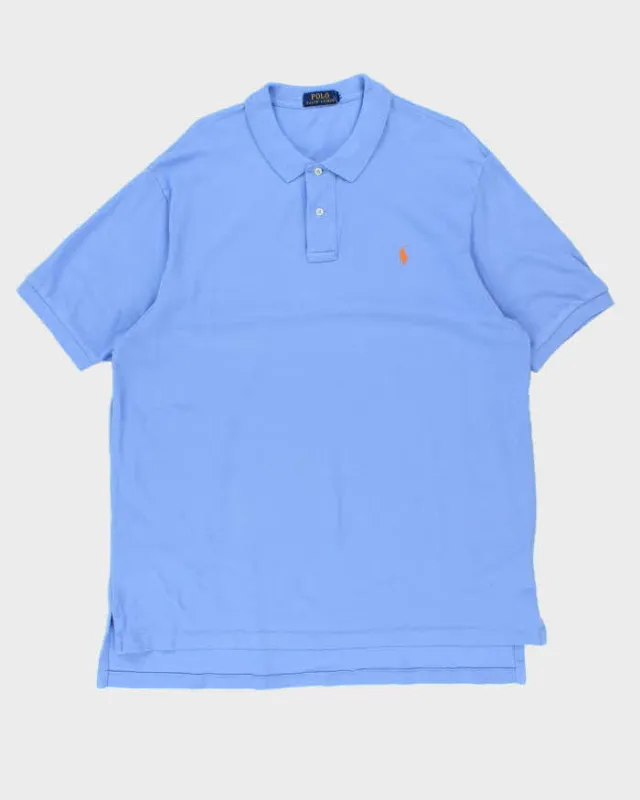 Vintage Polo Ralph Lauren Blue Classic Polo Shirt - XXL sold by Rokit