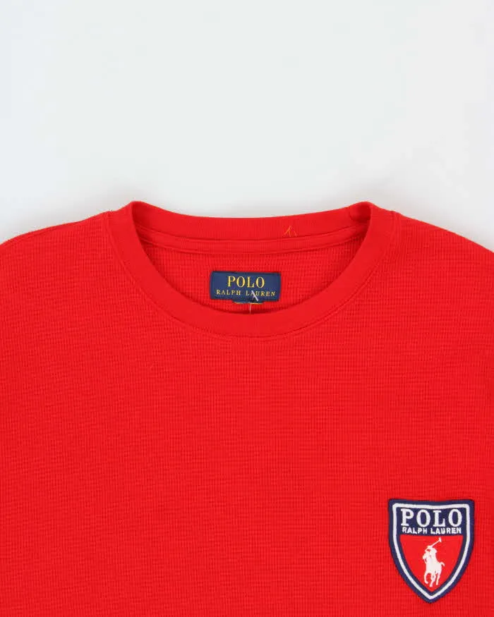Vintage Polo Ralph Lauren Embroidered Shield Long Sleeve Waffle T-Shirt - XL sold by Rokit product image thumbnail 4
