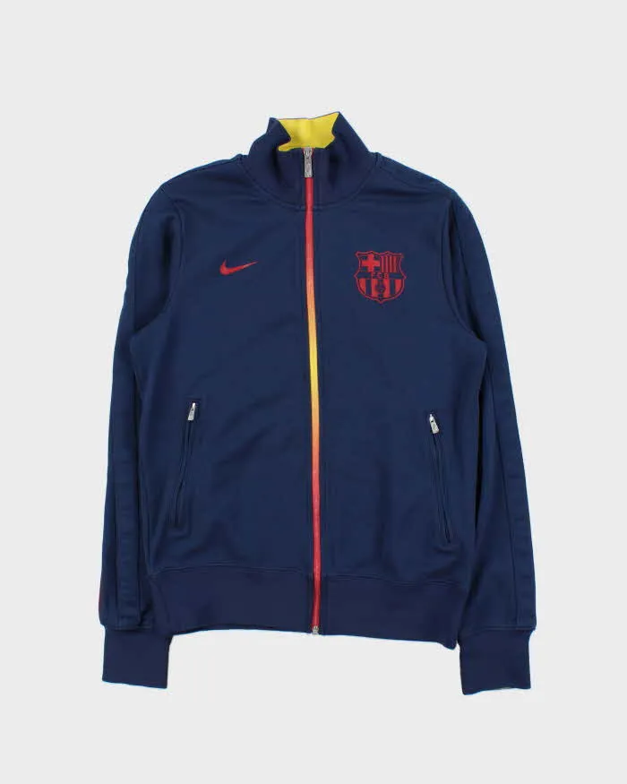 Vintage Nike Barcelona Football Club Navy Track Jacket - S sold by Rokit