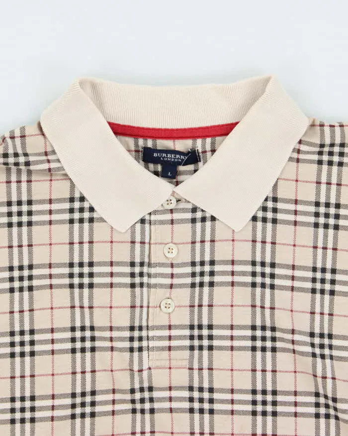 Vintage Y2K 00s Burberry Nova Check Short Sleeve Polo Shirt - L sold by Rokit product image thumbnail 4