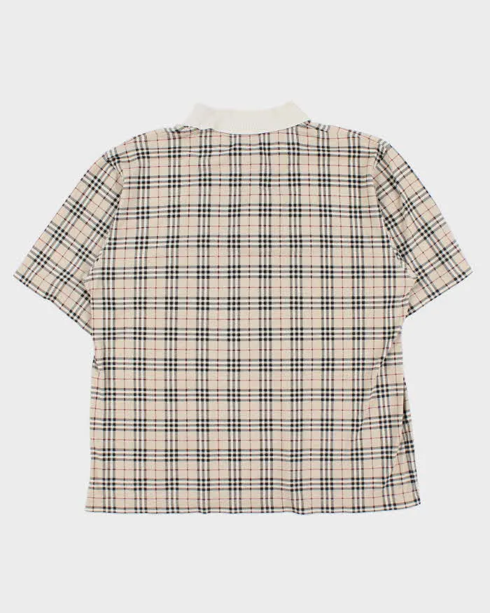 Vintage Y2K 00s Burberry Nova Check Short Sleeve Polo Shirt - L sold by Rokit product image thumbnail 2