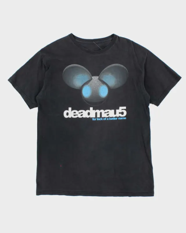 Vintage 2009 Deadmau5 Faded Black World Tour T-Shirt - L sold by Rokit