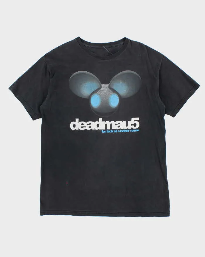 Vintage 2009 Deadmau5 Faded Black World Tour T-Shirt - L sold by Rokit