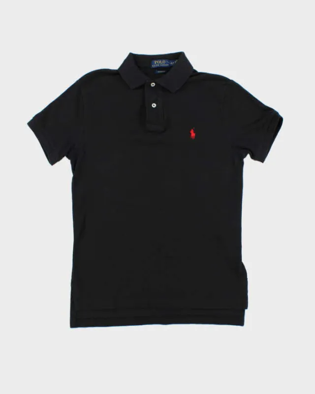 Vintage Polo Ralph Lauren Black Classic Small Pony Polo Shirt - S sold by Rokit