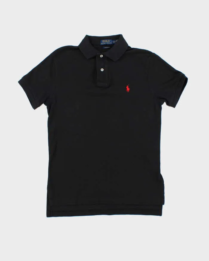 Vintage Polo Ralph Lauren Black Classic Small Pony Polo Shirt - S sold by Rokit