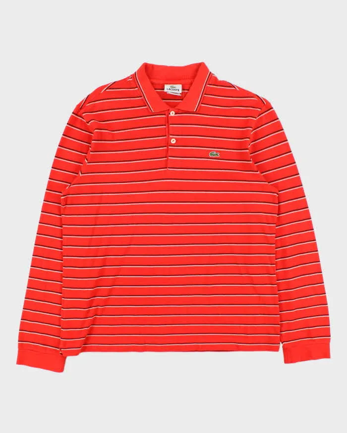 Vintage Y2K 00s Lacoste Striped Long Sleeve Polo Shirt - L sold by Rokit