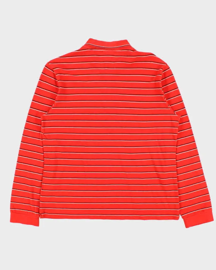 Vintage Y2K 00s Lacoste Striped Long Sleeve Polo Shirt - L sold by Rokit product image thumbnail 2