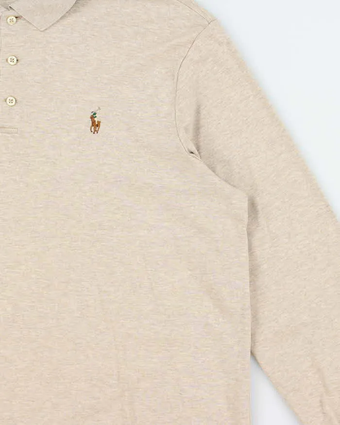 Vintage Polo Ralph Lauren Soft Cotton Classic Fit Long Sleeve Polo Shirt - L sold by Rokit product image thumbnail 3