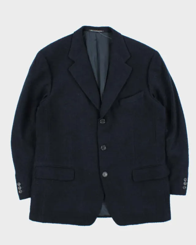 Vintage 00s Ermenegildo Zegna Navy Blue Swiss Made Wool Single Breasted Blazer - XL sold by Rokit