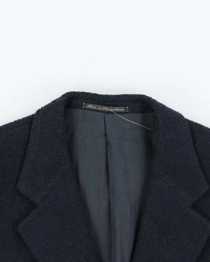 Vintage 00s Ermenegildo Zegna Navy Blue Swiss Made Wool Single Breasted Blazer - XL sold by Rokit product image thumbnail 3