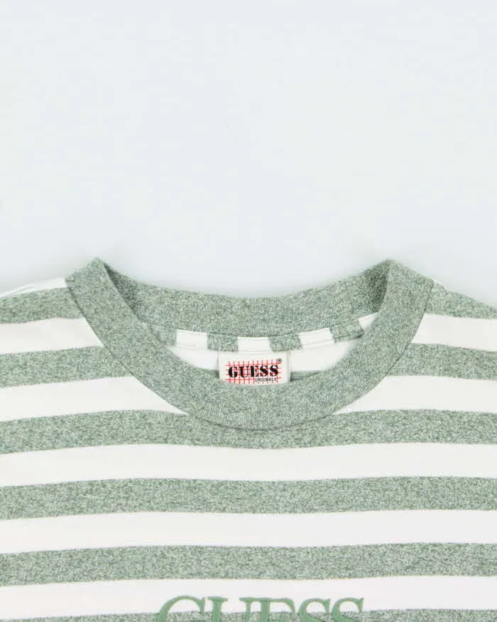 Guess Jeans Retro Striped Crewneck Oversized T-Shirt - L sold by Rokit product image thumbnail 4