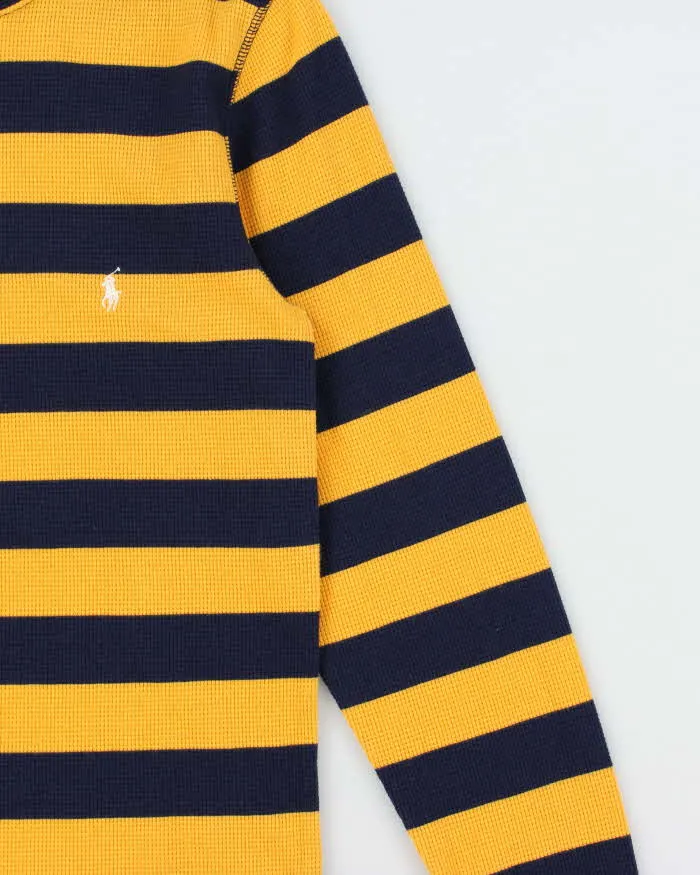 Vintage Polo Ralph Lauren Striped Long Sleeve Crewneck Waffle T-shirt - S sold by Rokit product image thumbnail 3