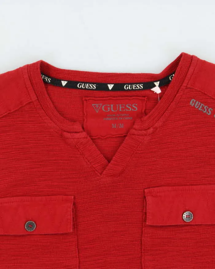 Vintage Y2K Guess Jeans Ribbed V-Neck Long Sleeve T-Shirt - M sold by Rokit product image thumbnail 3