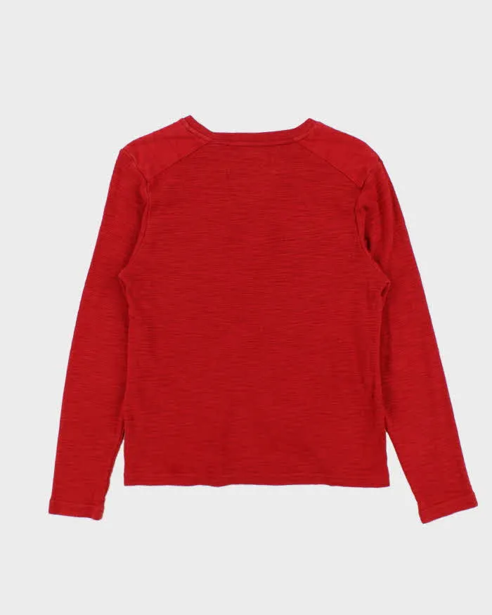 Vintage Y2K Guess Jeans Ribbed V-Neck Long Sleeve T-Shirt - M sold by Rokit product image thumbnail 2