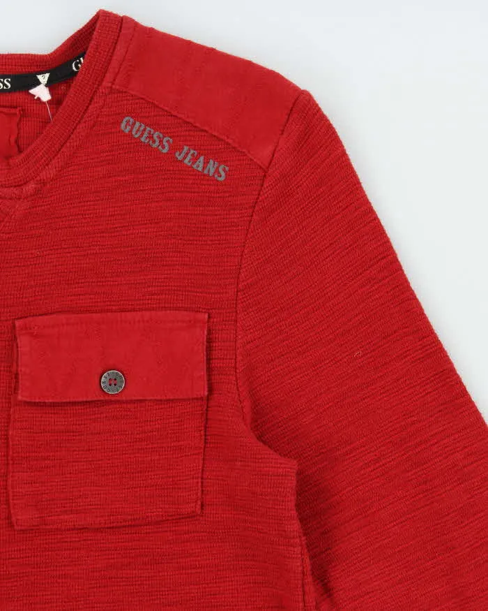 Vintage Y2K Guess Jeans Ribbed V-Neck Long Sleeve T-Shirt - M sold by Rokit product image thumbnail 4