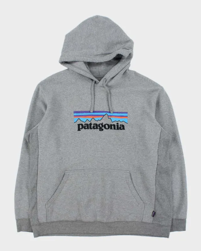 Vintage Patagonia Logo Grey Pullover Hoodie - XXL sold by Rokit