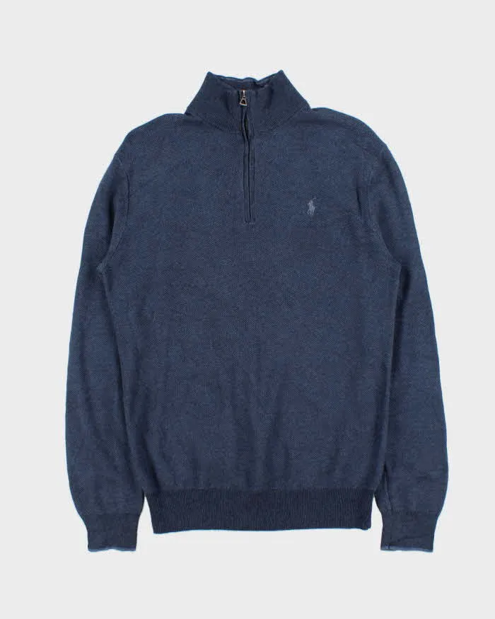 Vintage Polo Ralph Lauren Pima Cotton Quarter-Zip Jumper - S sold by Rokit