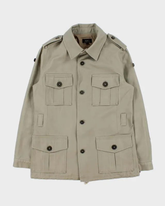 Vintage 1990s A.P.C Military Coverall Cotton Field Jacket - S sold by Rokit