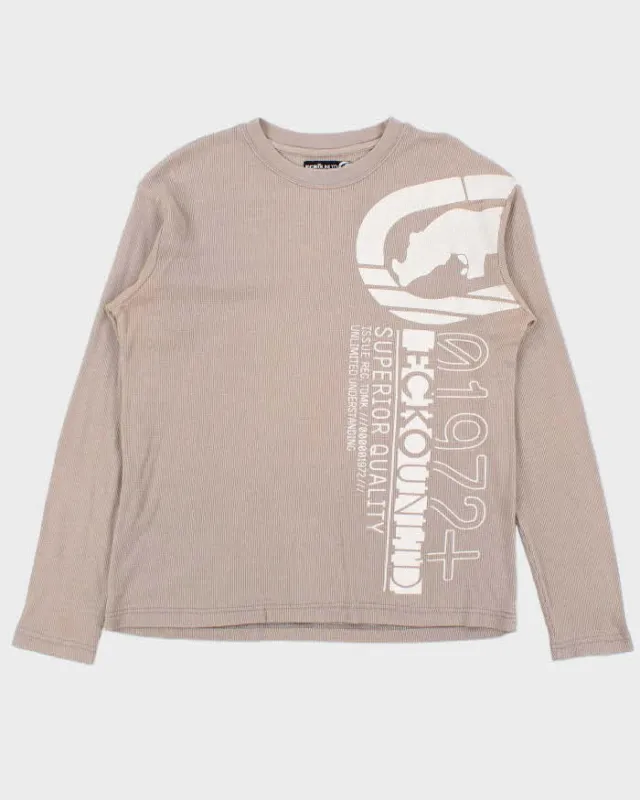 Vintage Y2K 00s Ecko UNTLD Logo Long Sleeve Waffle T-Shirt - M sold by Rokit