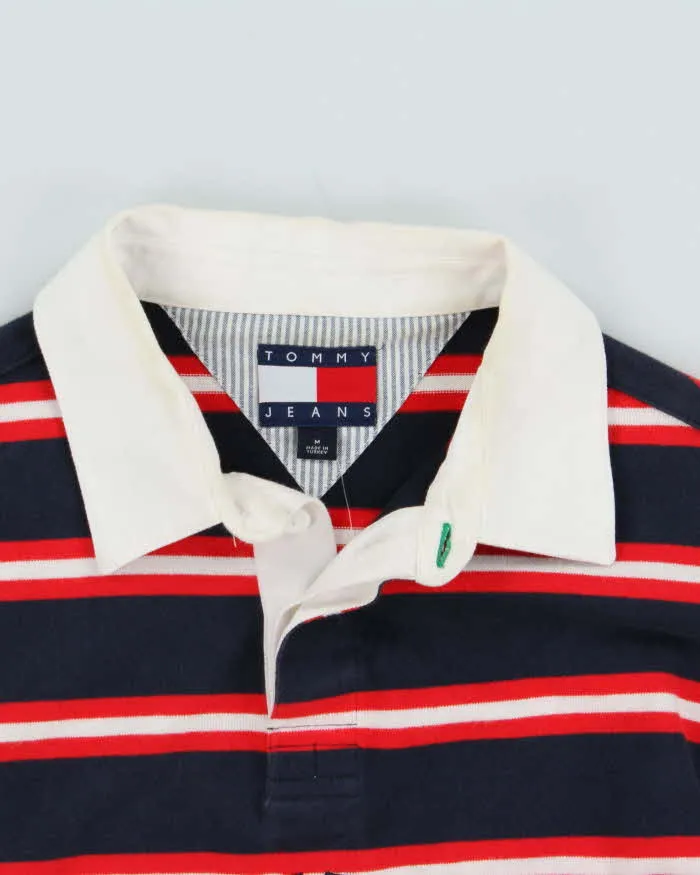 Vintage Tommy Hilfiger Striped Embroidered Cotton Long Sleeve Oversized Rugby Shirt - M sold by Rokit product image thumbnail 3
