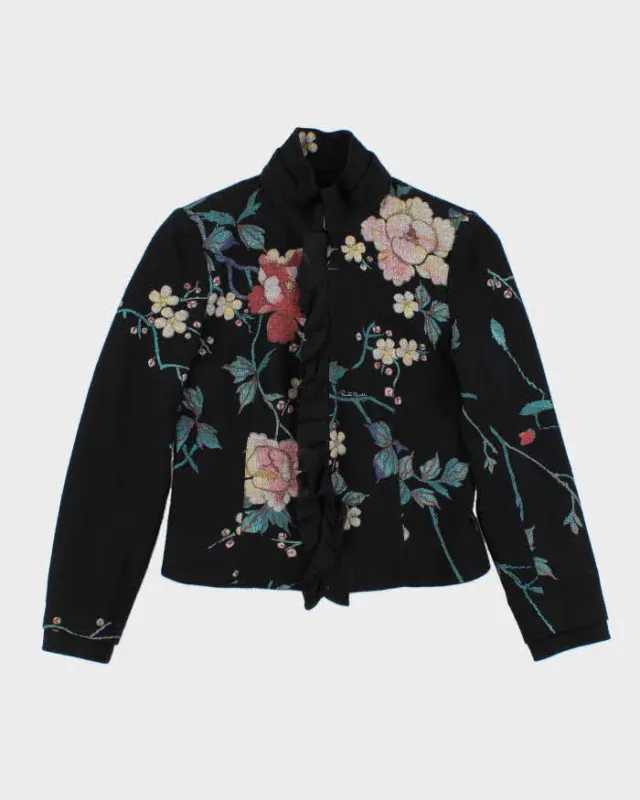 Vintage Roberto Cavalli Wool Lightweight Floral Blazer - S sold by Rokit