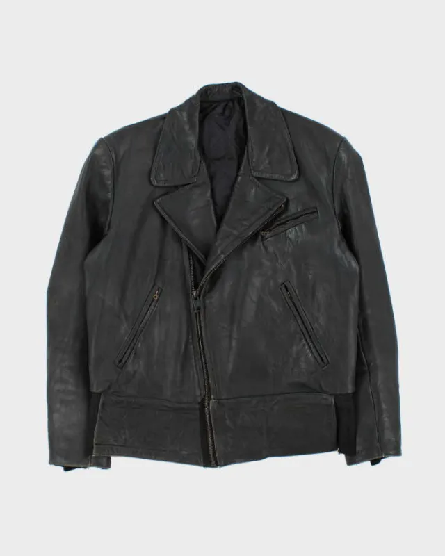 Vintage 1960s Leather Steerhide Classic Biker Jacket - M sold by Rokit