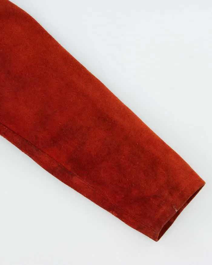 Vintage 1970s Women's Texas Burnt Orange Suede Leather Jacket - L sold by Rokit product image thumbnail 5