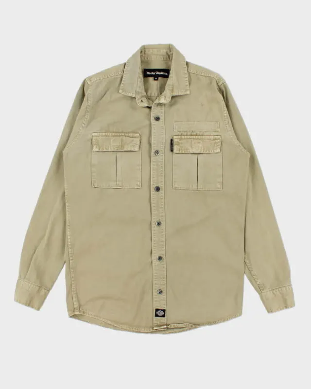 Vintage 00s Harley Davidson Heavyweight Long Sleeve Shirt - M sold by Rokit