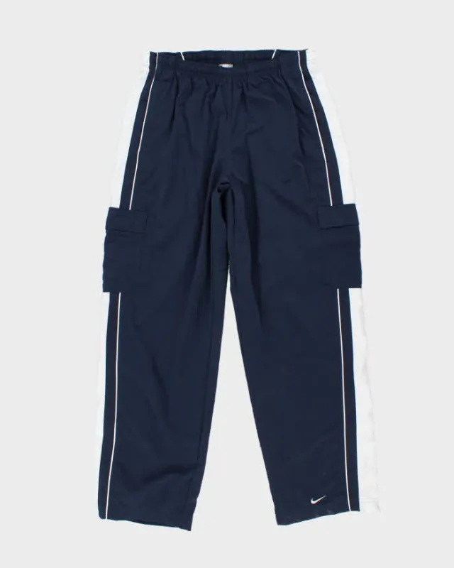 Vintage Y2K 00s Nike Soft Shell Cargo Style Wide Leg Tracksuit Bottoms - L made by Nike