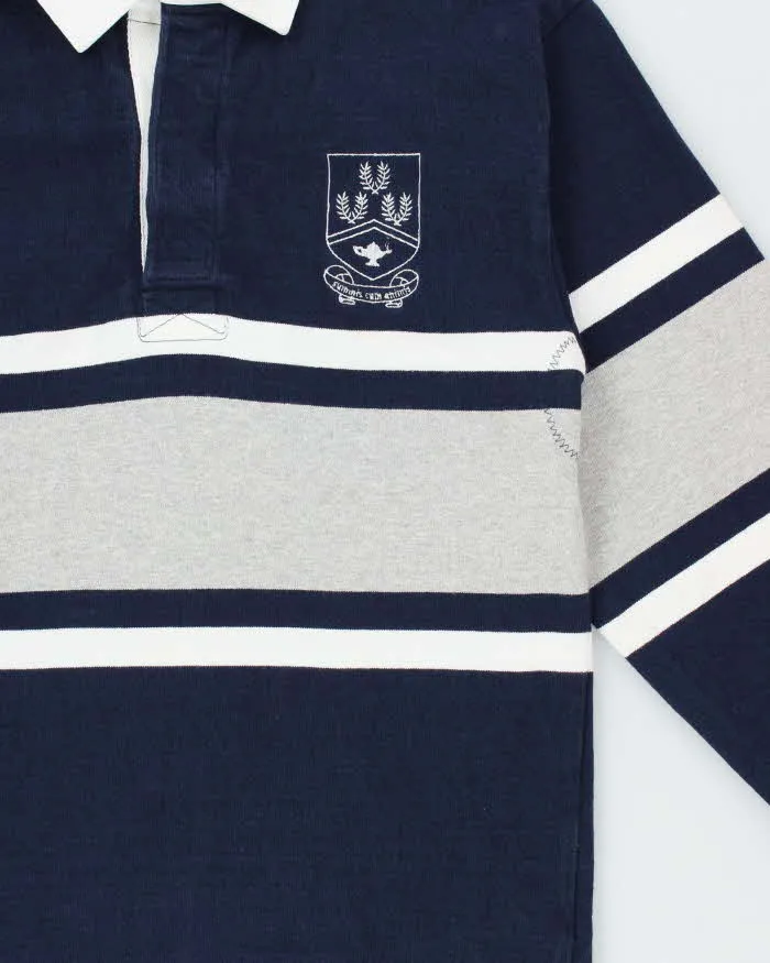 Vintage 1990s Barbarian Striped Heavyweight Long Sleeve Rugby Shirt - M sold by Rokit product image thumbnail 4