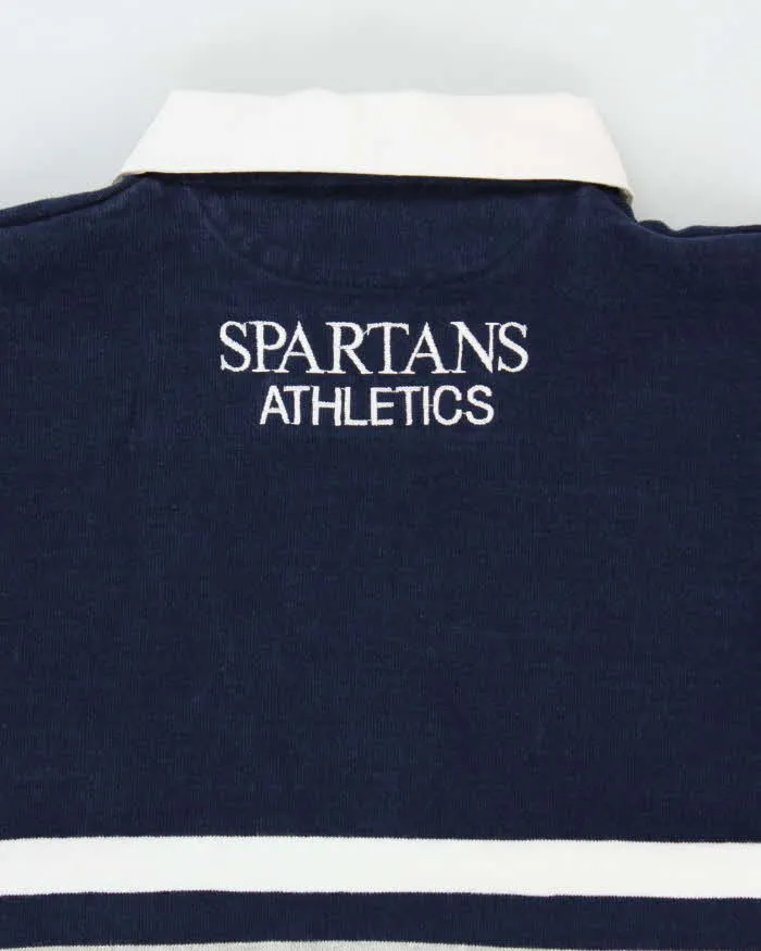 Vintage 1990s Barbarian Striped Heavyweight Long Sleeve Rugby Shirt - M sold by Rokit product image thumbnail 3