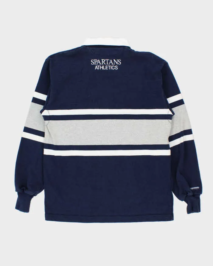 Vintage 1990s Barbarian Striped Heavyweight Long Sleeve Rugby Shirt - M sold by Rokit product image thumbnail 2