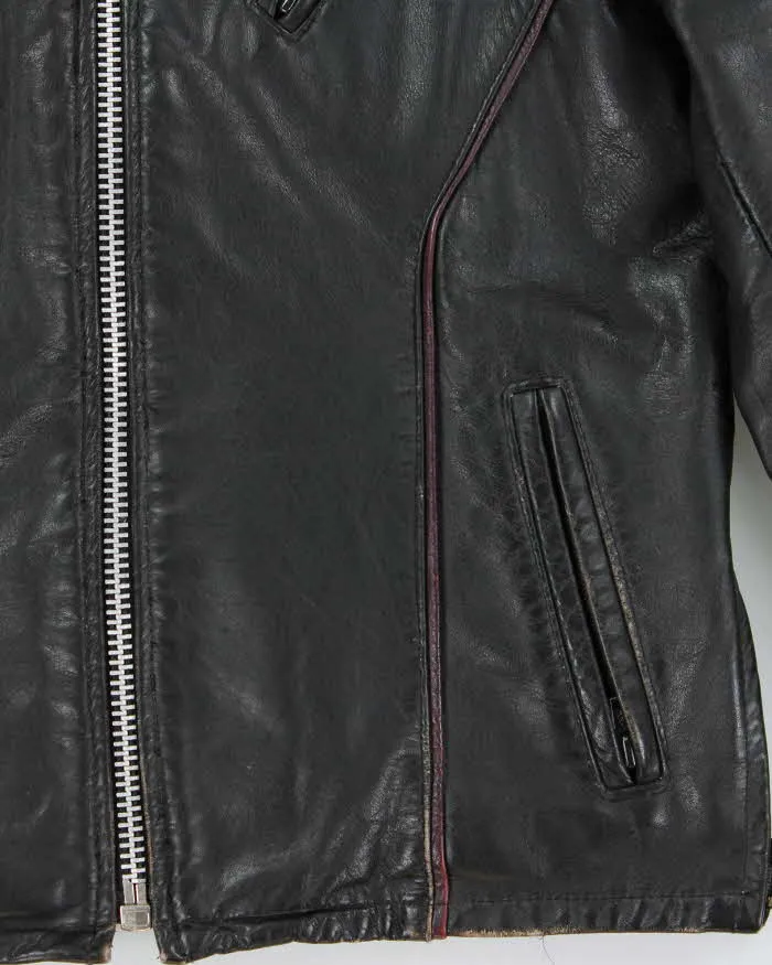 Vintage 1970s Leather Cafe Racer Moto Biker Jacket - M sold by Rokit product image thumbnail 4