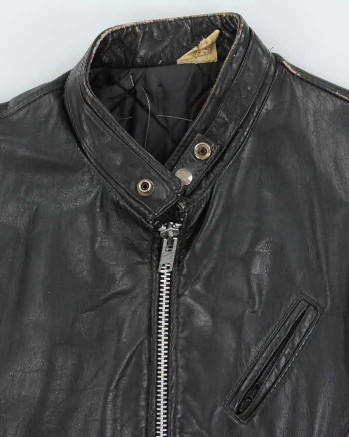 Vintage 1970s Leather Cafe Racer Moto Biker Jacket - M sold by Rokit product image thumbnail 3